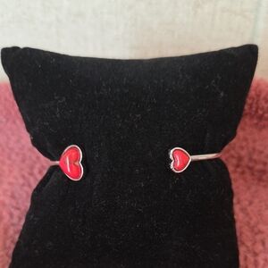Red Heart Silver Bracelet